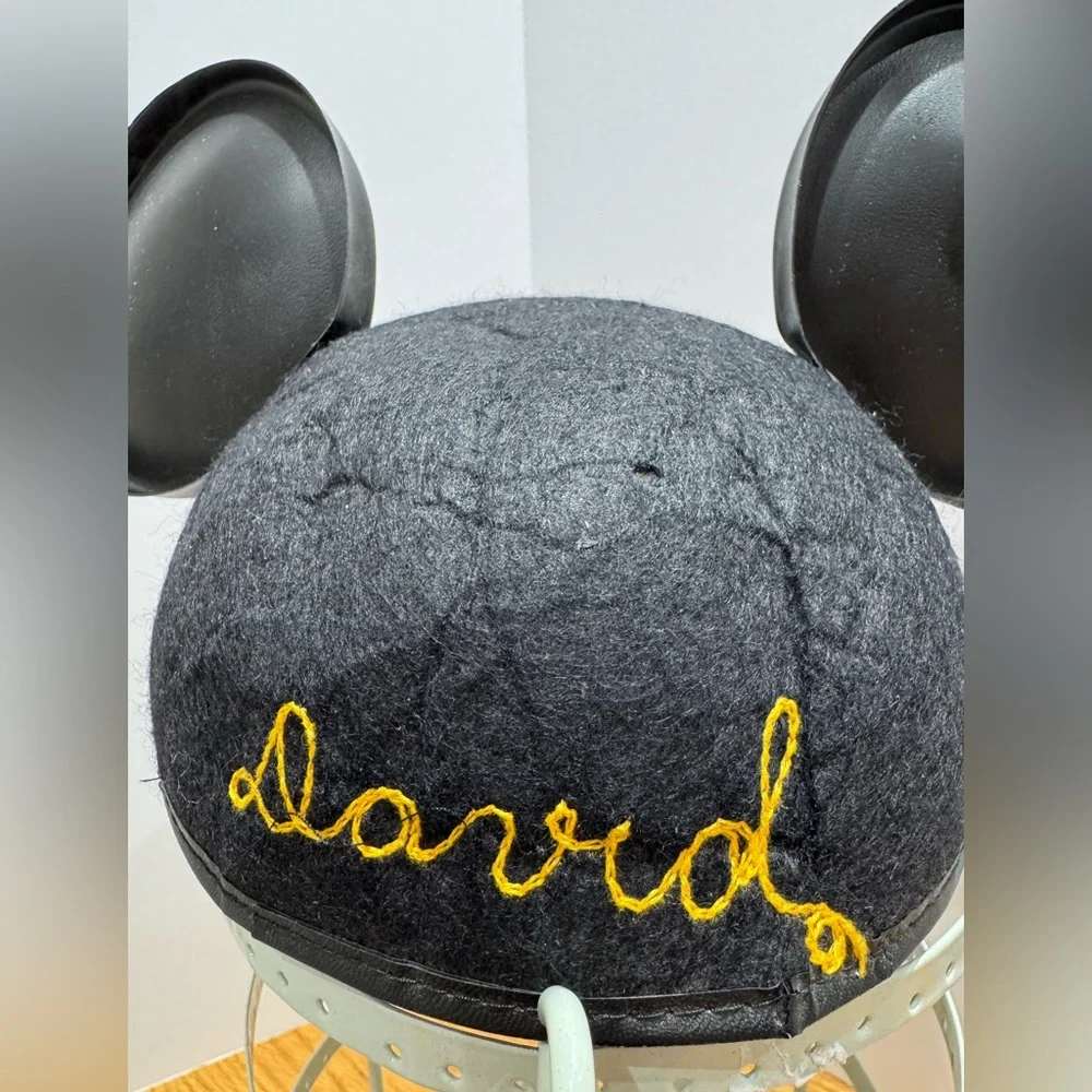 Disney vintage Mickey Mouse Ears Hat child size with name David embroidered